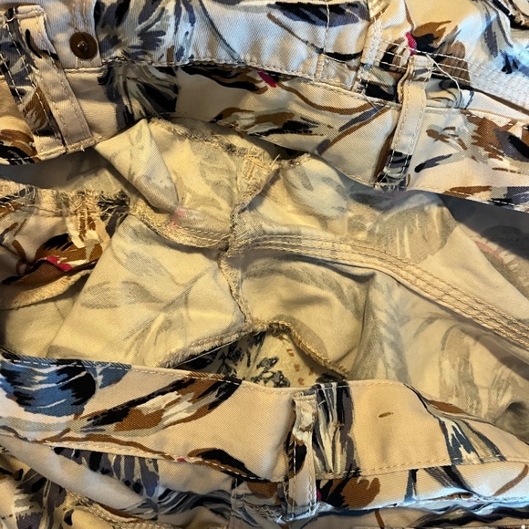 MADEWELL Cream Tropical Palm Print Floral Shorts womens size 31 - Picture 6 of 6